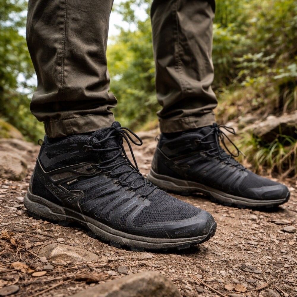 Inov-8 Roclite G 345 GTX 000802-BK Mens Size 10 Black Mesh Lace Up Hiking Boots